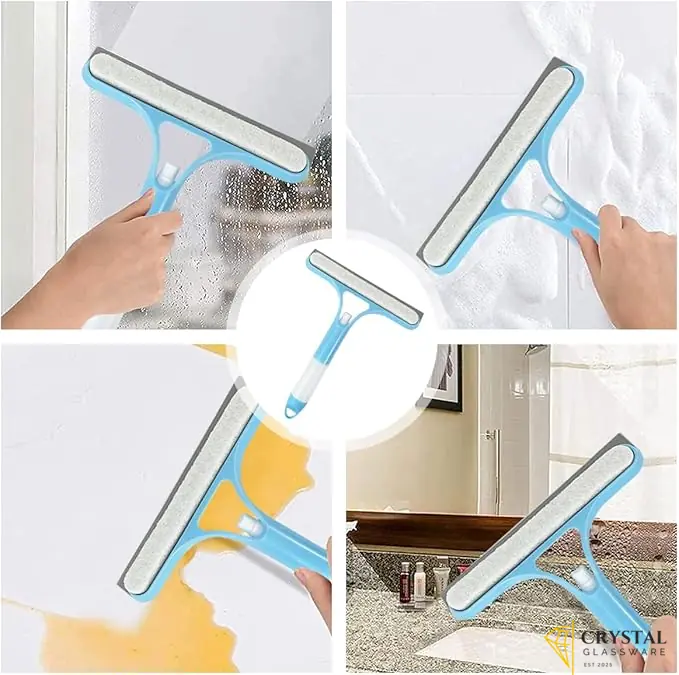 3-in-1 Multifunctional Handheld Window Cleaner with Sprayer, Squeegee, and Scraper – Ultimate Glass, Mirror, Tile, and Car Windshield Cleaning Tool – Compact, Easy-to-Use Window Wiper for Spraying, Washing & Streak-Free Scraping in Bathrooms and Kitchens